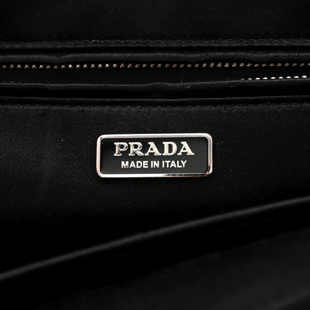 Prada Sequin Broccato Tote Black Cipria