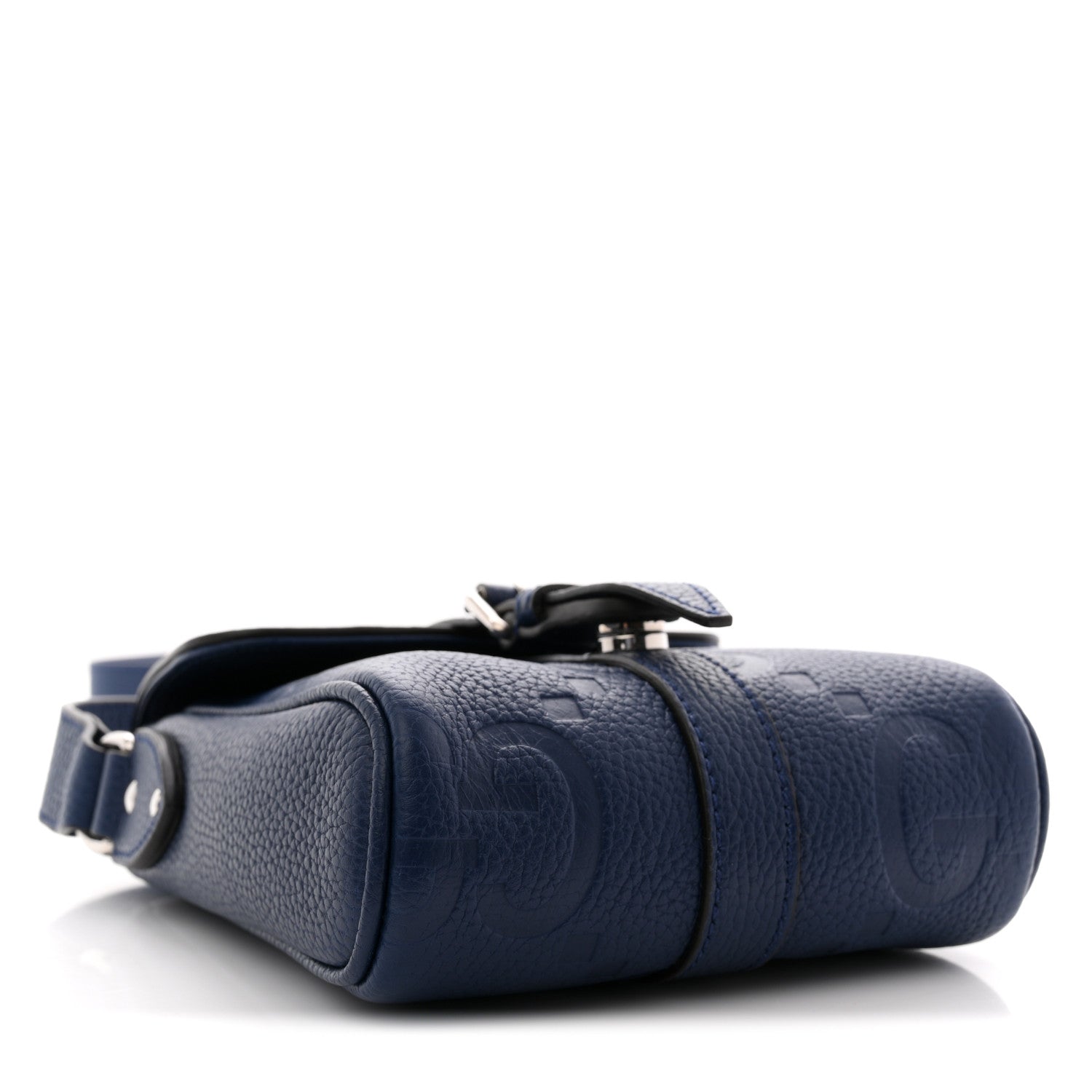 Gucci Piuma Calfskin Jumbo GG Embossed Small Messenger Bag Royale