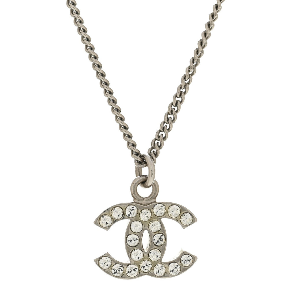 Crystal Timeless CC Necklace Silver