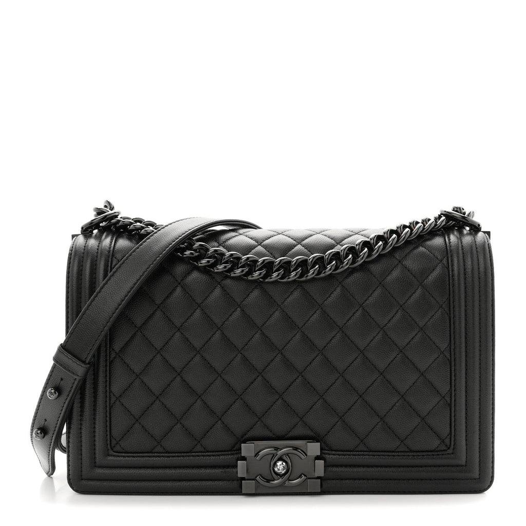 Chanel Caviar Quilted New Medium Boy Flap So Black