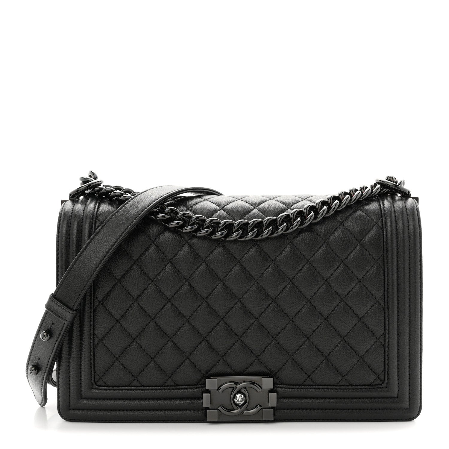 Chanel Caviar Quilted New Medium Boy Flap So Black