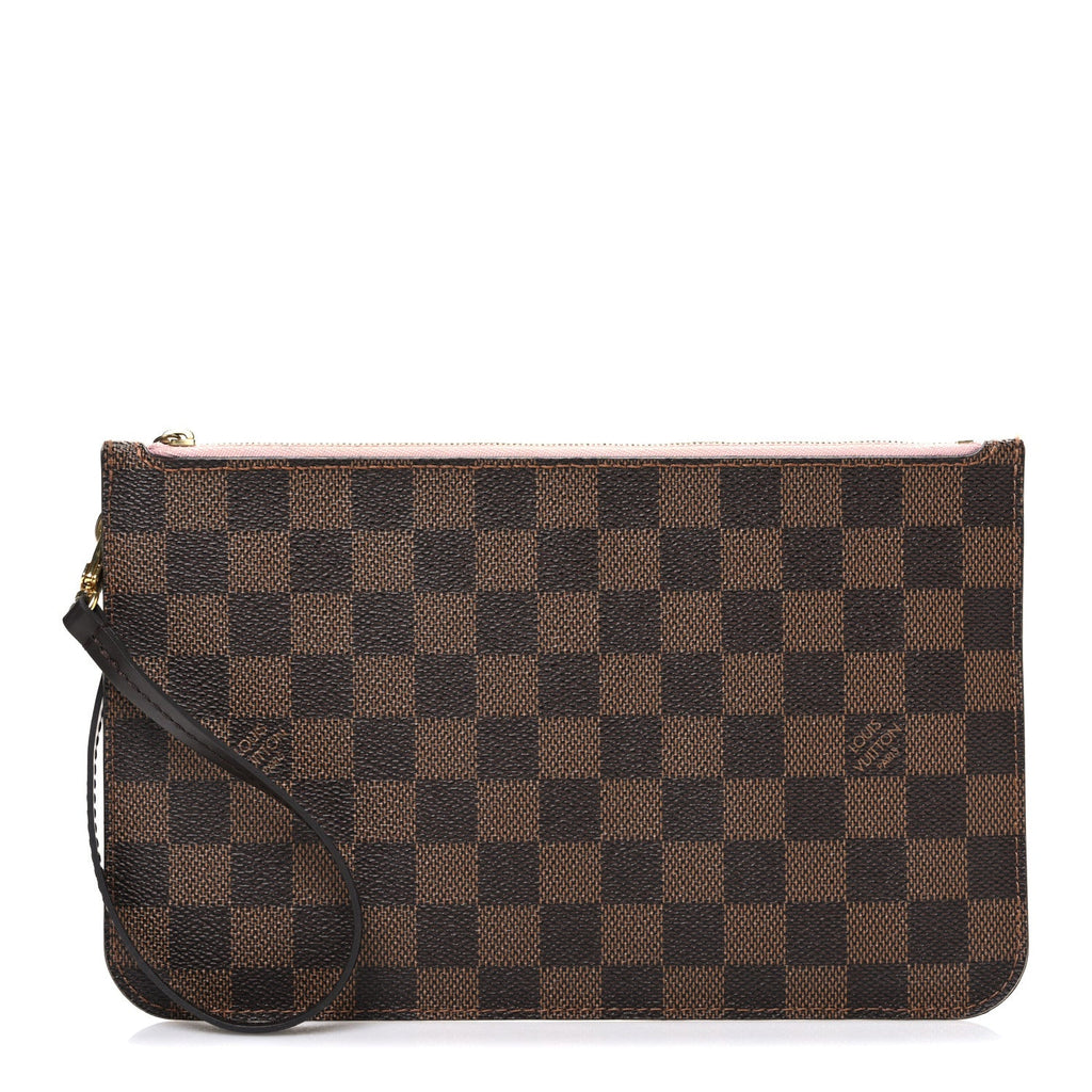 Louis Vuitton Damier Ebene Neverfull MM GM Pochette Rose Ballerine