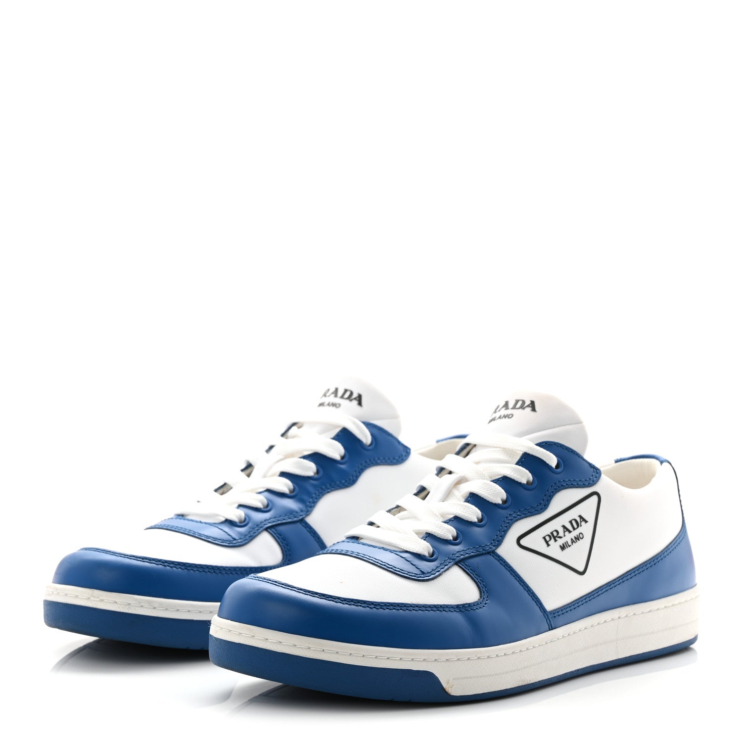 Prada Vitello Sport Spazzolato Rois Triangle Logo Downtown Low Top 30mm Sneakers 9.5