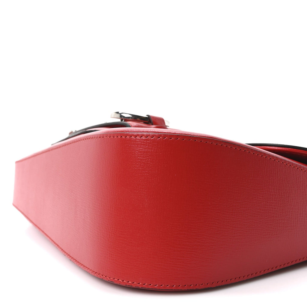 Gucci Demetra Small Horsebit 1955 Asymmetric Shoulder Bag New Cherry Red