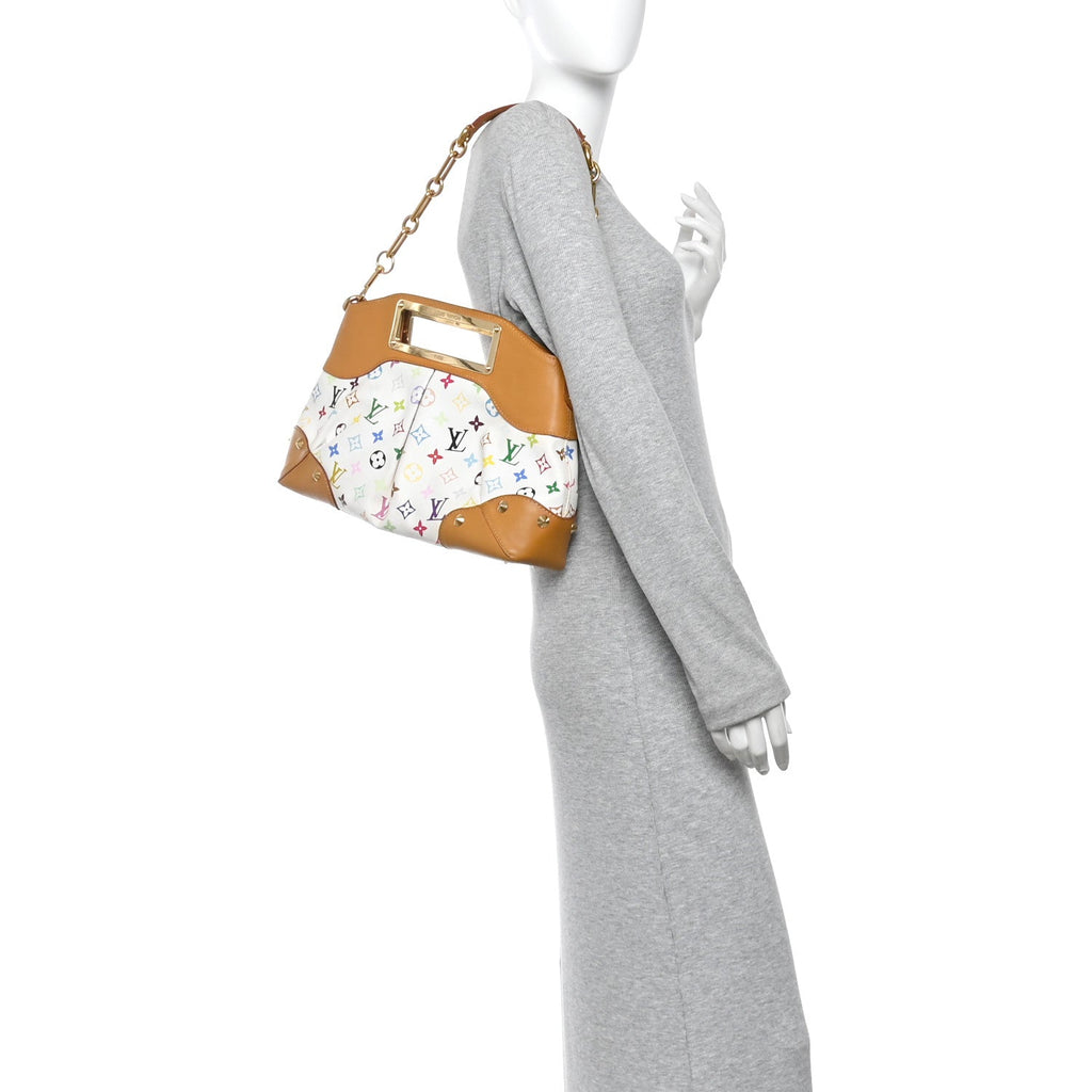 Louis Vuitton Monogram Multicolor Judy MM White