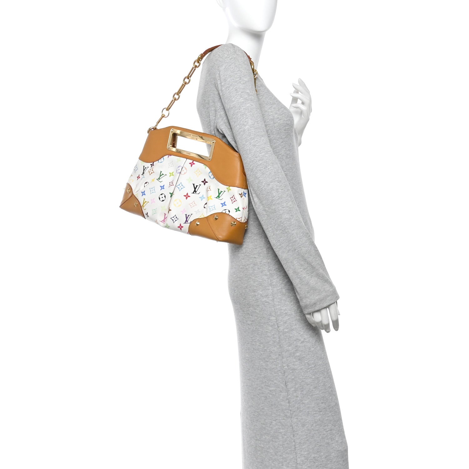 Louis Vuitton Monogram Multicolor Judy MM White