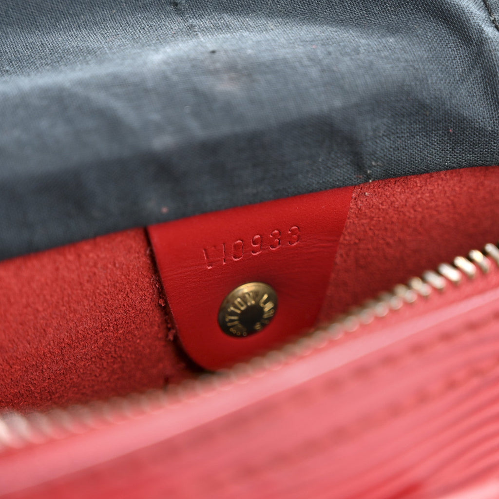 Louis Vuitton Epi Speedy 25 Castillan Red