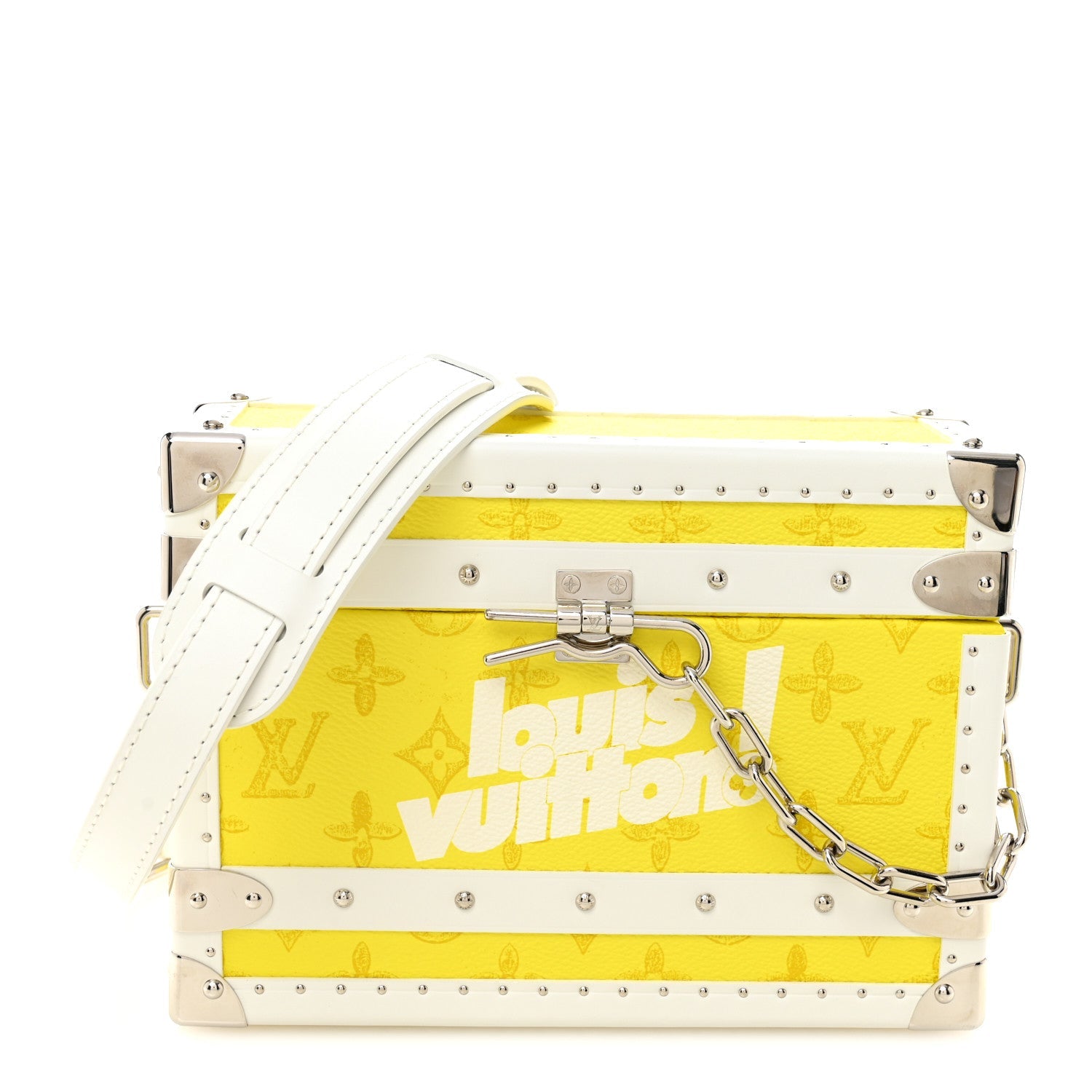Louis Vuitton Vintage Monogram Everyday LV Clutch Trunk Jaune