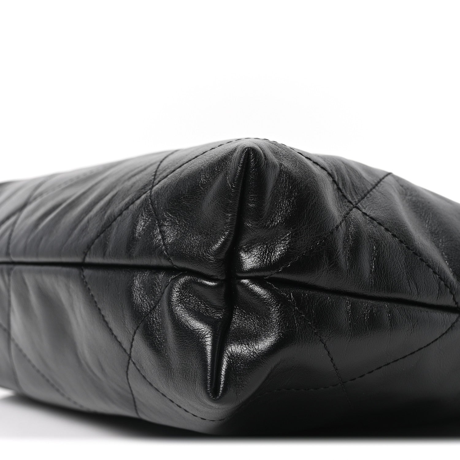 Chanel Shiny Calfskin Quilted Small Chanel 22 Black