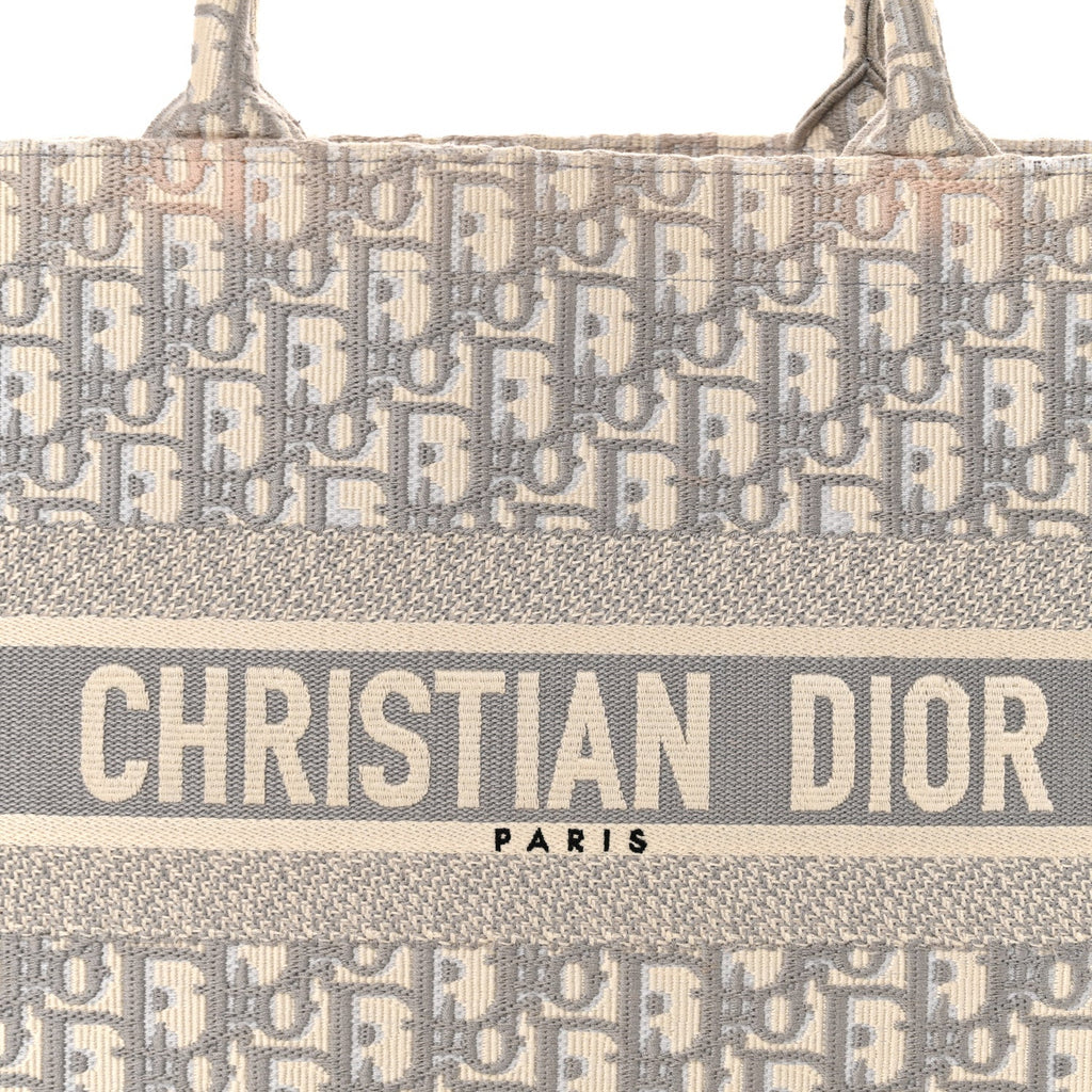 Christian Dior Oblique Medium Book Tote Grey
