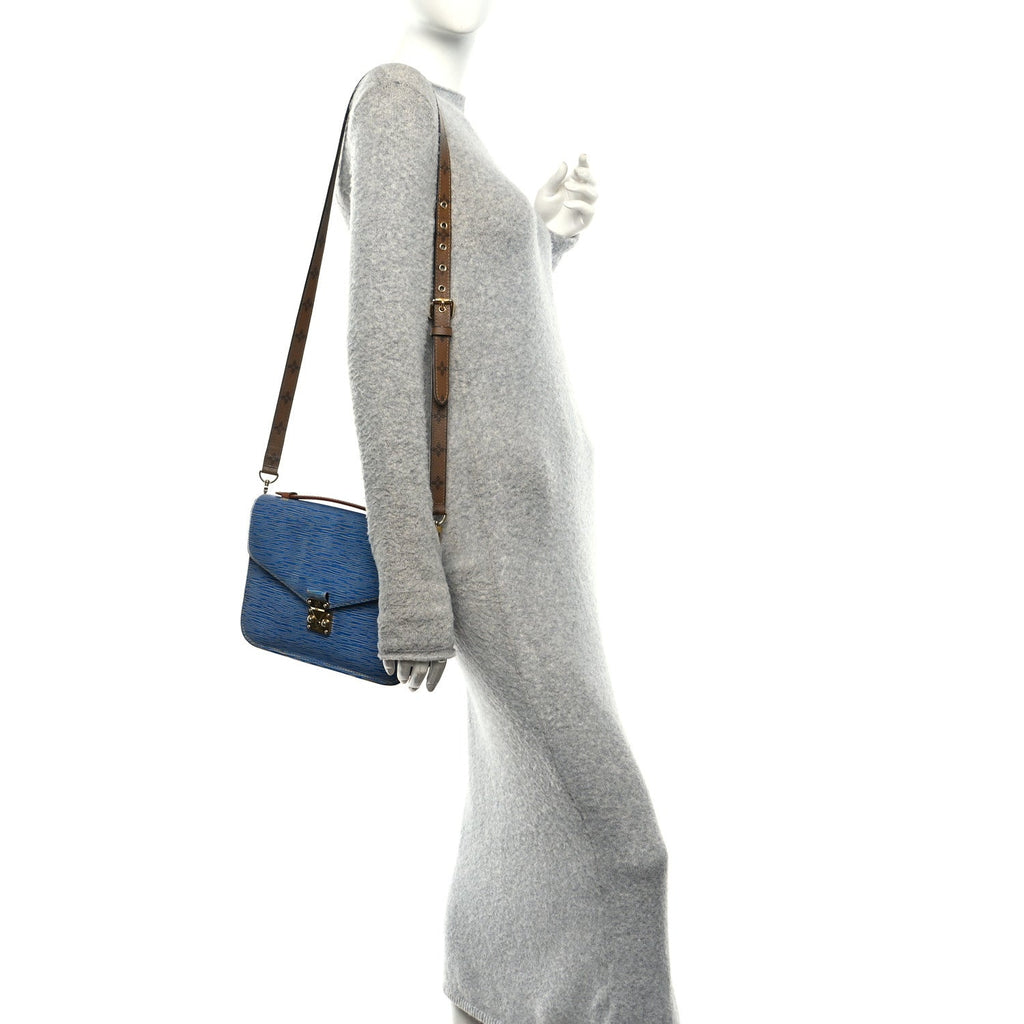 Louis Vuitton Epi Reverse Monogram Pochette Metis Denim Light