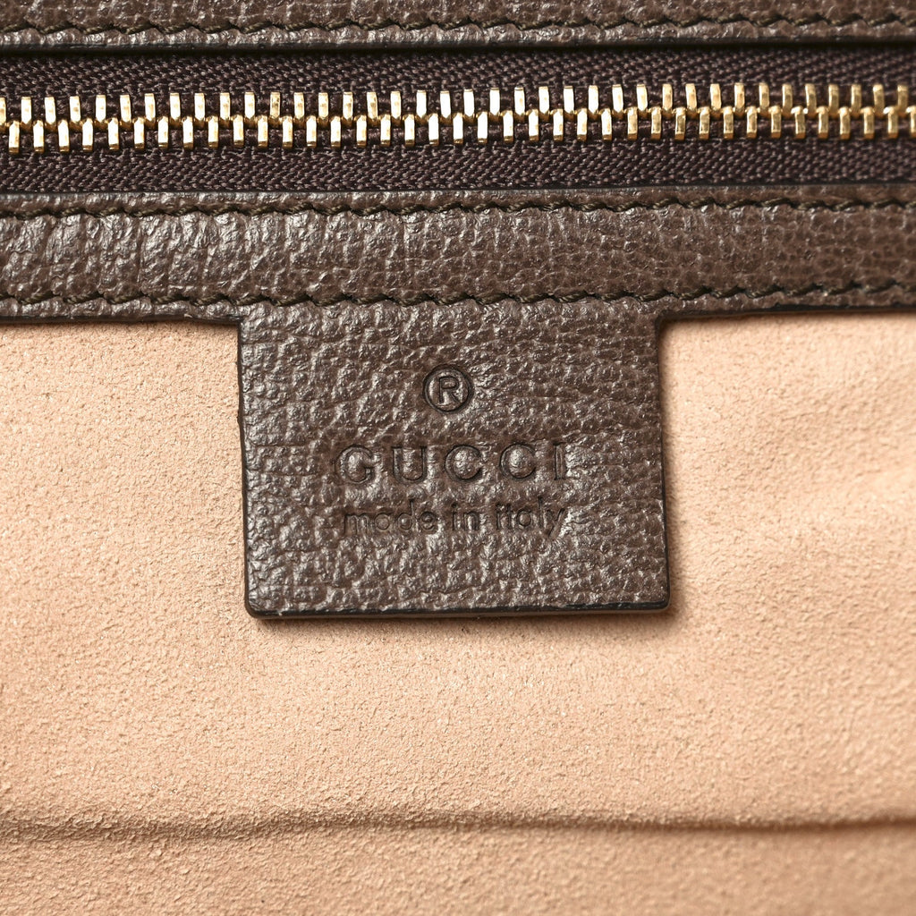 Gucci GG Supreme Monogram Medium Ophidia Shopping Tote Brown