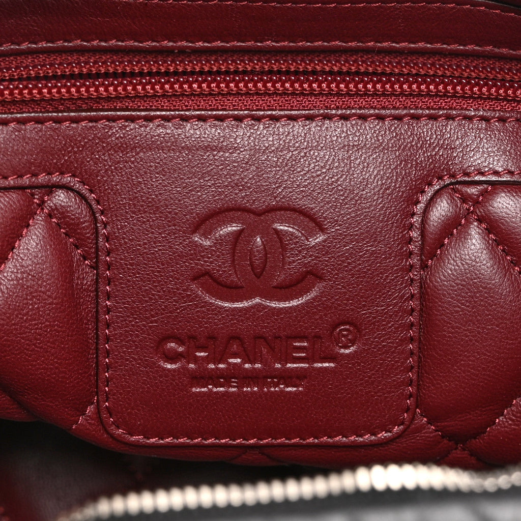 Chanel Lambskin Quilted Medium Coco Cocoon Reversible Tote Black