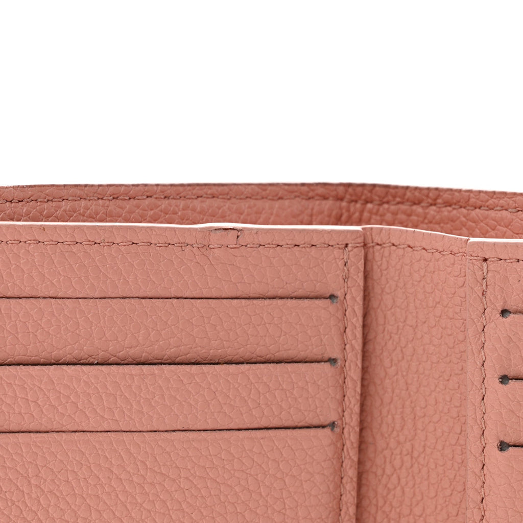 Louis Vuitton Empreinte Monogram Giant Victorine Wallet Rose Trianon Creme