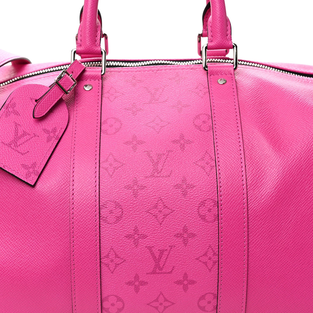 Louis Vuitton Taigarama Keepall Bandouliere 50 Fuchsia