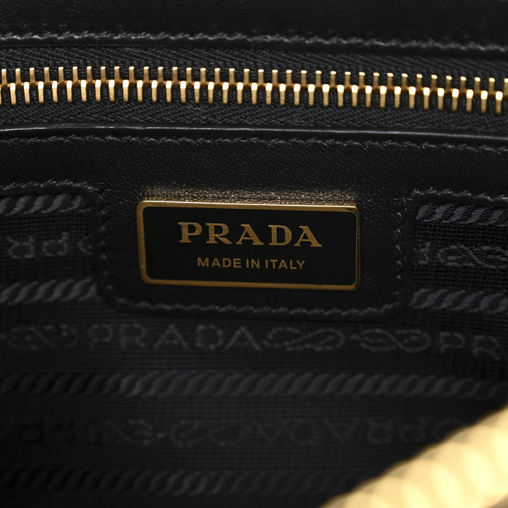 Prada Re-Nylon Saffiano Medium Re-Edition 1978 Two Handle Bag Black