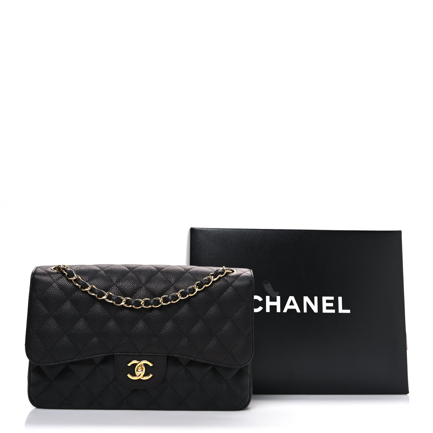 Chanel Caviar Quilted Jumbo Double Flap Black