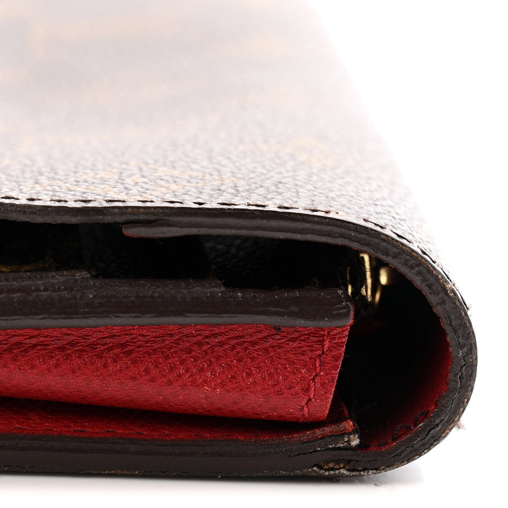 Louis Vuitton Monogram Emilie Wallet Rouge