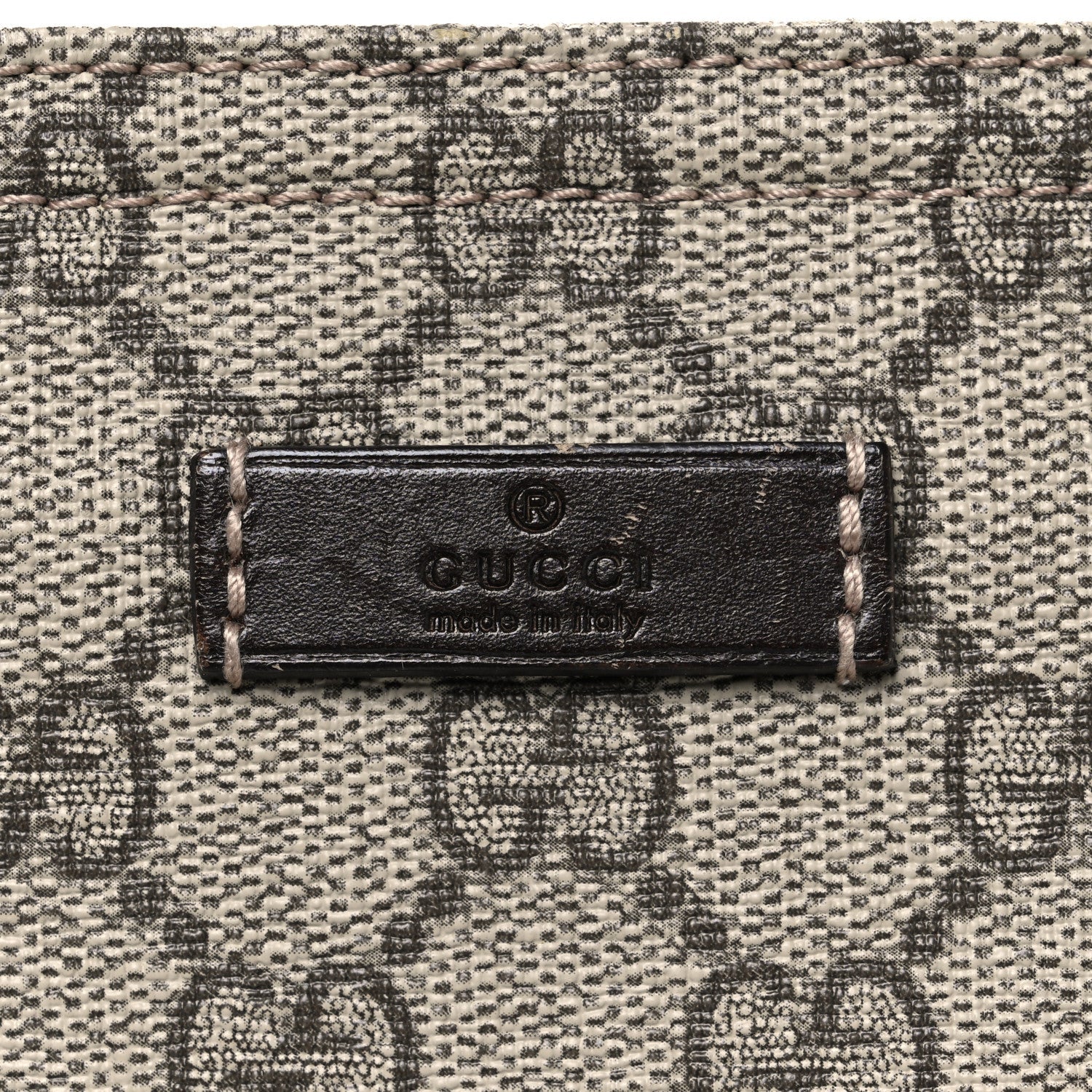 Gucci GG Supreme Monogram Medium Flat Messenger Bag Dark Brown