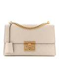 Gucci Guccissima Medium Padlock Shoulder Bag Mystic White