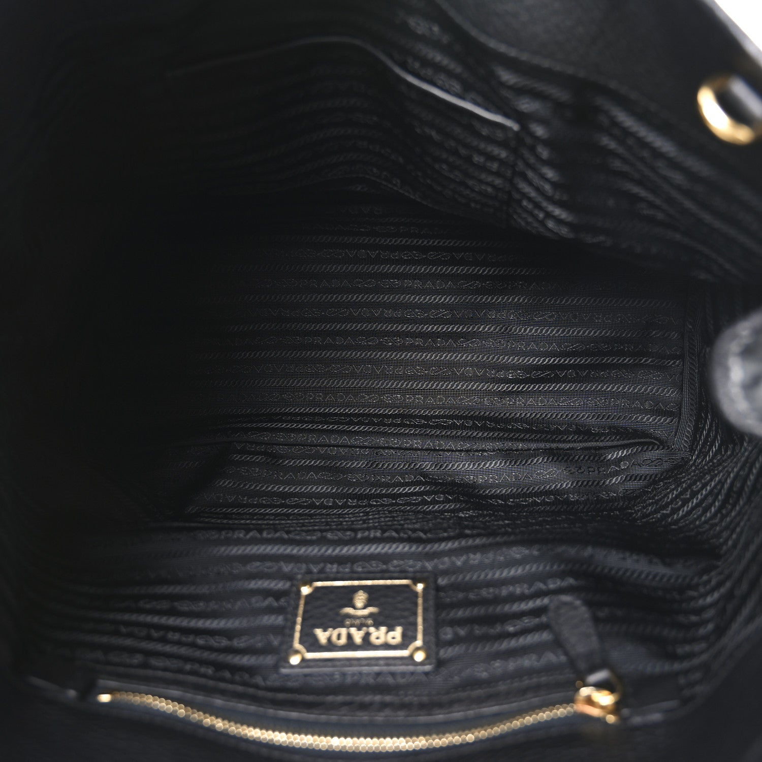 Prada Tessuto Nylon Soft Calf Small Tote Black