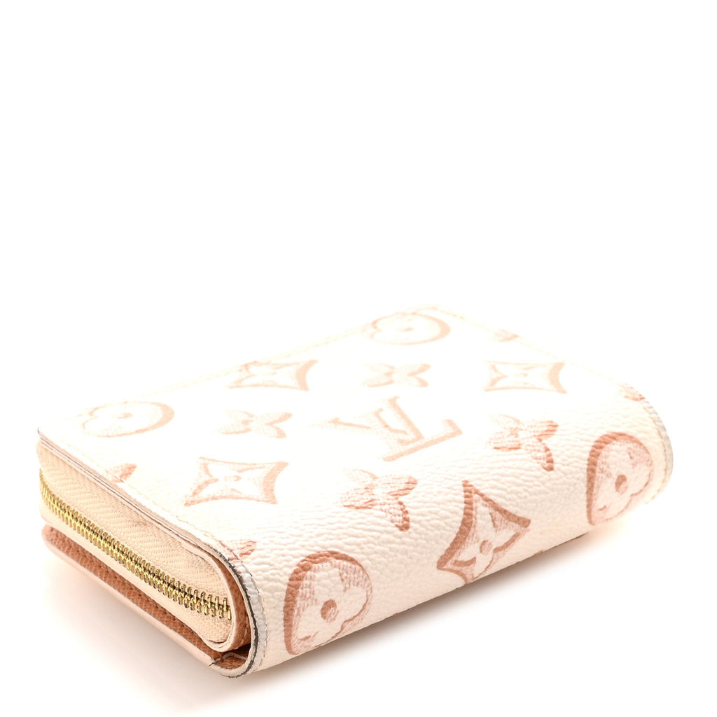 Louis Vuitton Monogram Fall for You Zippy Compact Wallet Beige Clair