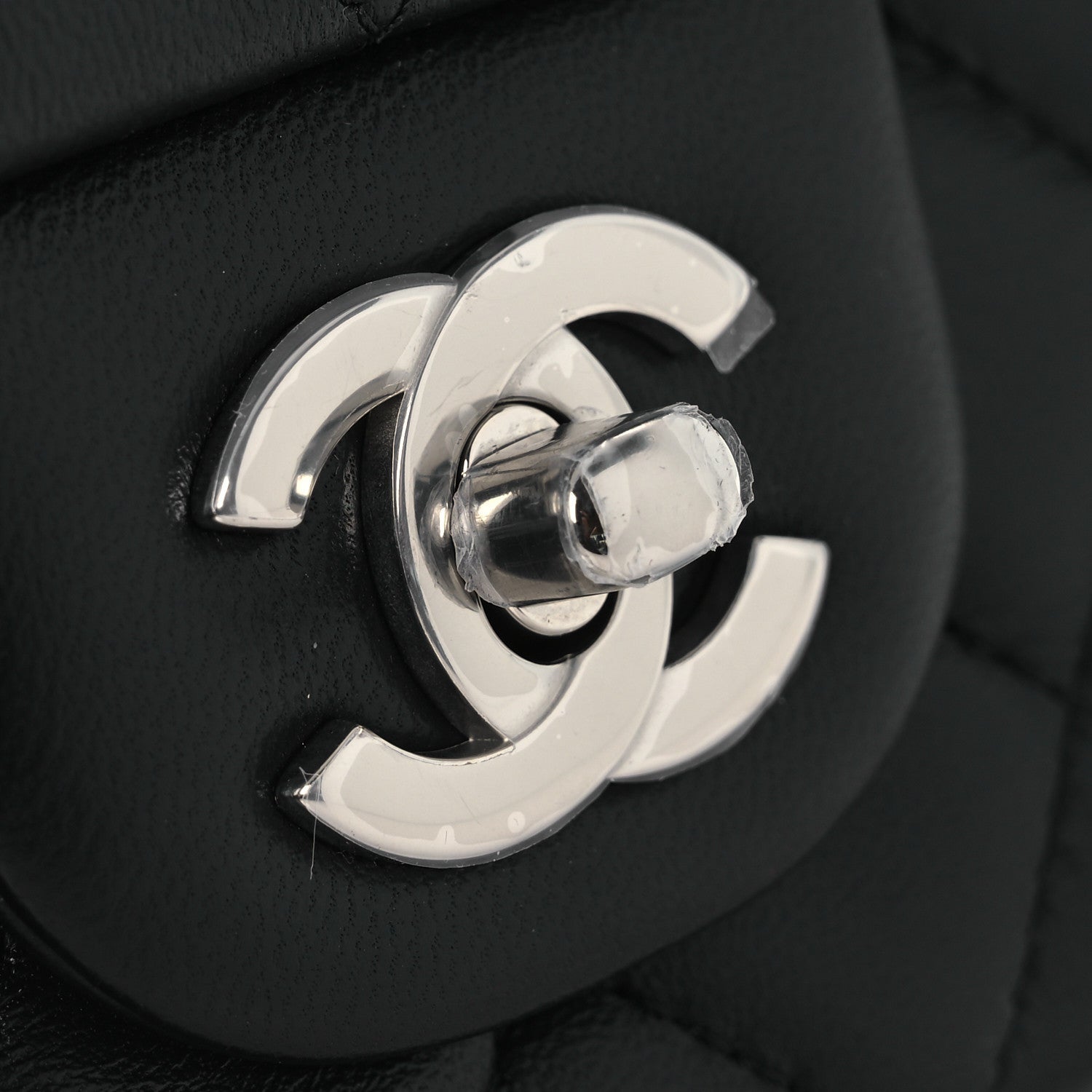 Chanel Lambskin Quilted Mini Rectangular Flap Black