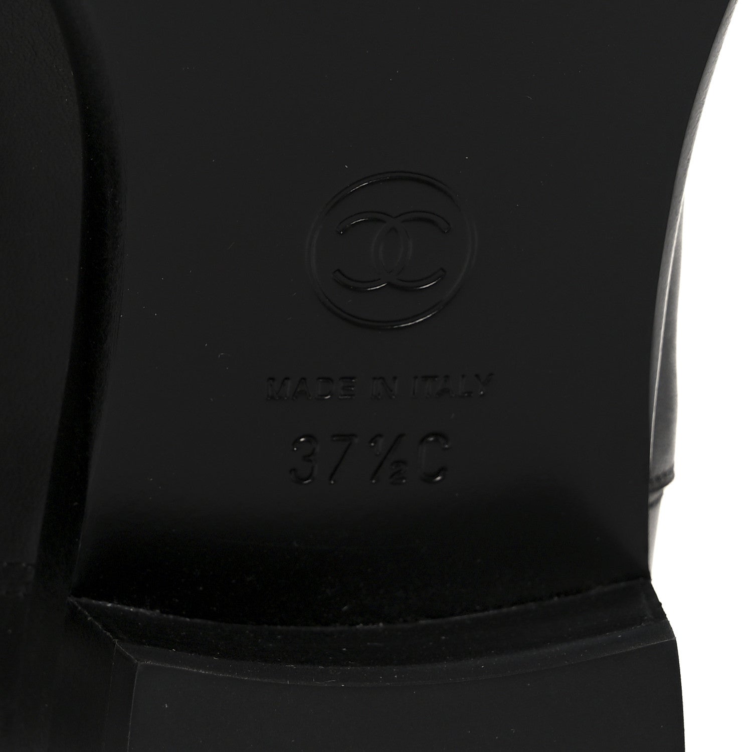 Chanel Suede Calfskin CC Short Boots 37.5 Black