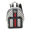 Gucci GG Supreme Monogram Textured Dollar Calfskin Web Small Ophidia Day Backpack Beige Blue Black