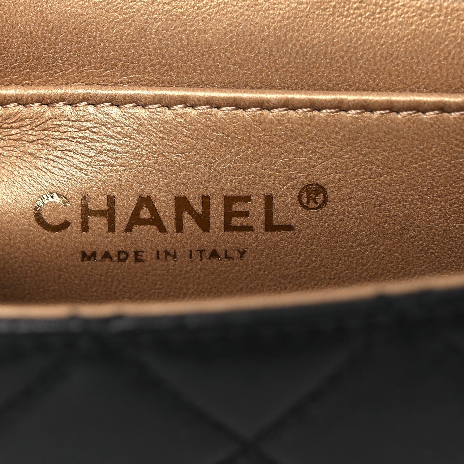 Chanel Goatskin Quilted Chic Pearls Flap Black