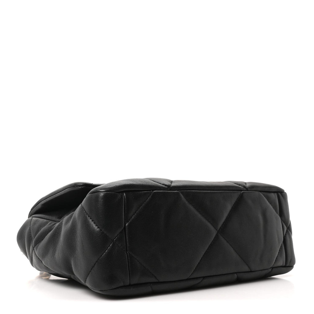 Chanel Lambskin Quilted Medium Chanel 19 Flap Black