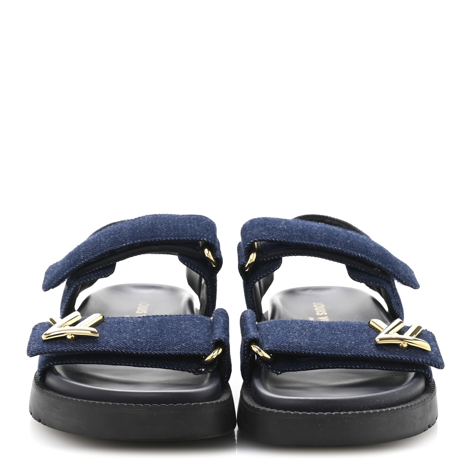 Louis Vuitton Denim Sunset Comfort Flat Sandals 37.5 Blue