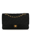 Chanel Lambskin Quilted Medium Double Flap Black