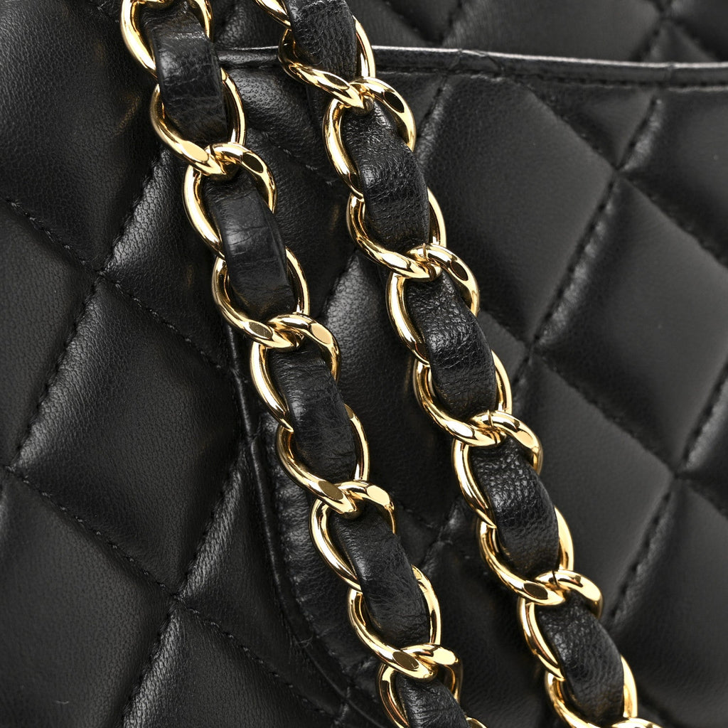 Chanel Lambskin Quilted Medium Double Flap Black