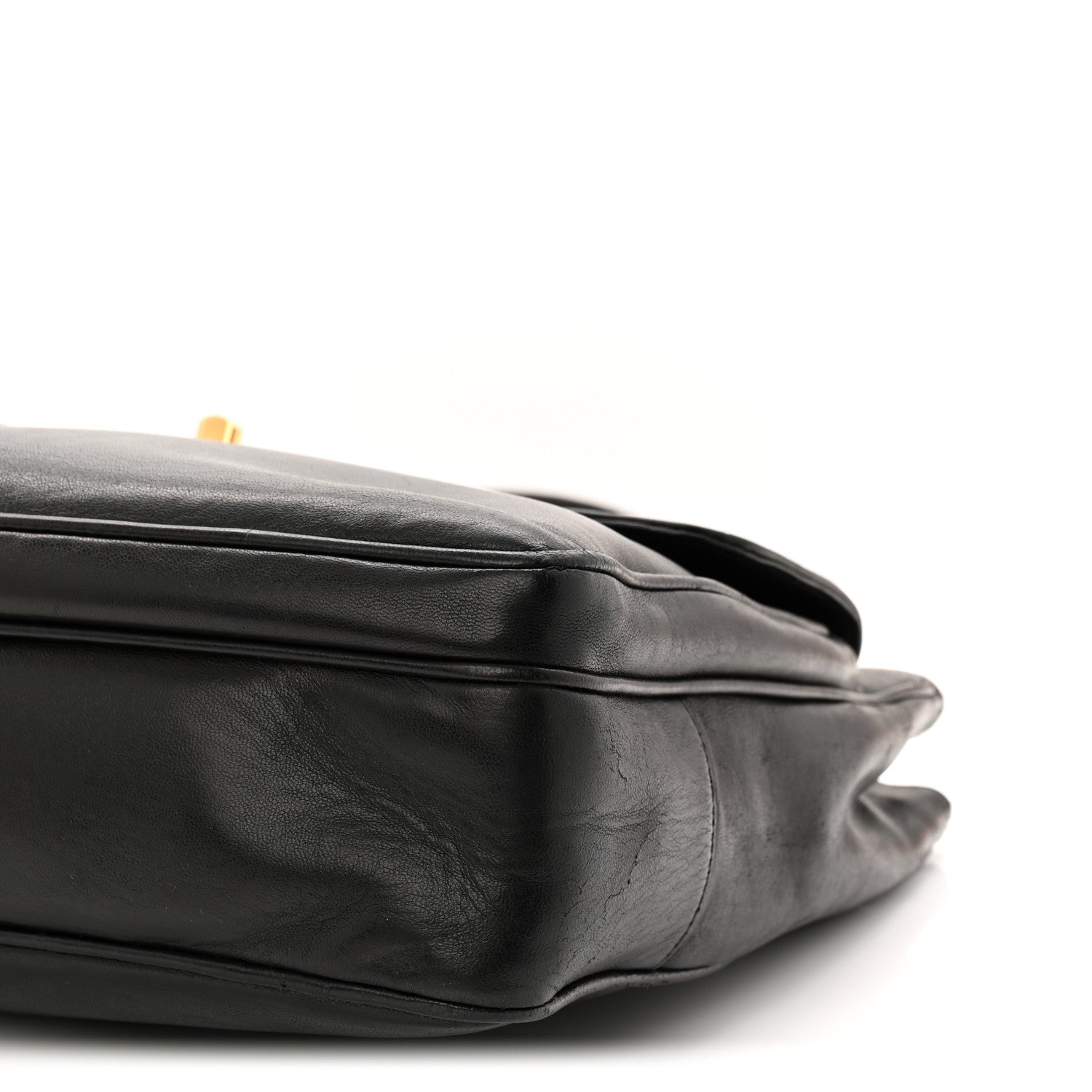 Chanel Lambskin CC Flap Shopping Tote Black