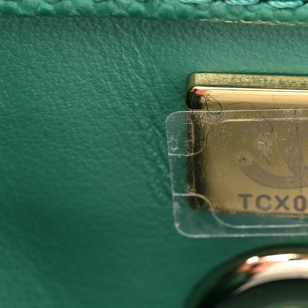 Chanel Caviar Quilted Mini Coco Handle Flap Green