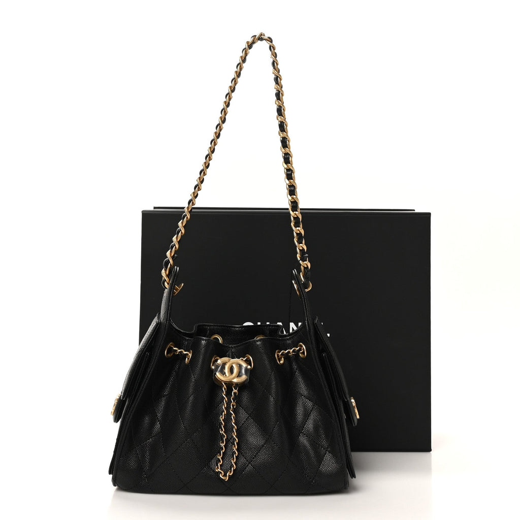 Chanel Caviar Quilted Mini Chanel 25 Handbag Black