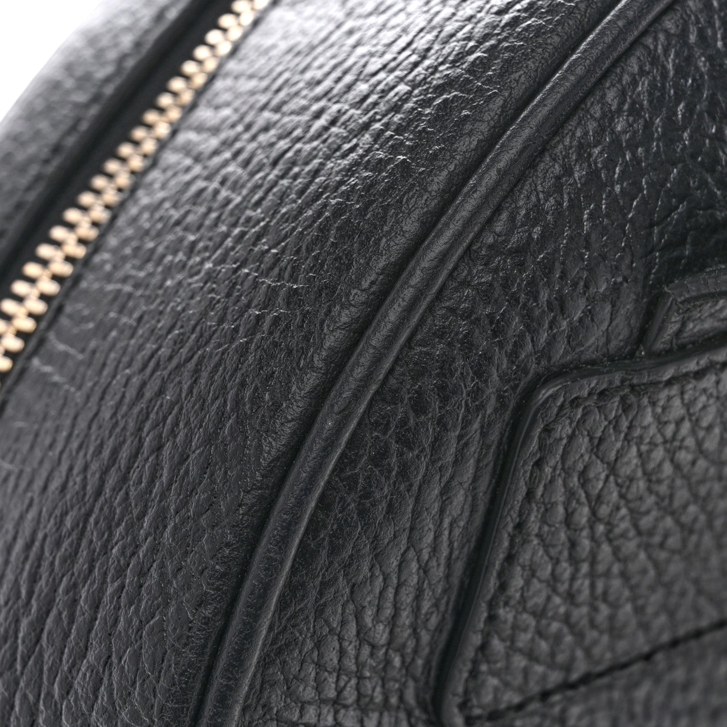Gucci Pebbled Calfskin Soho Chain Backpack Black