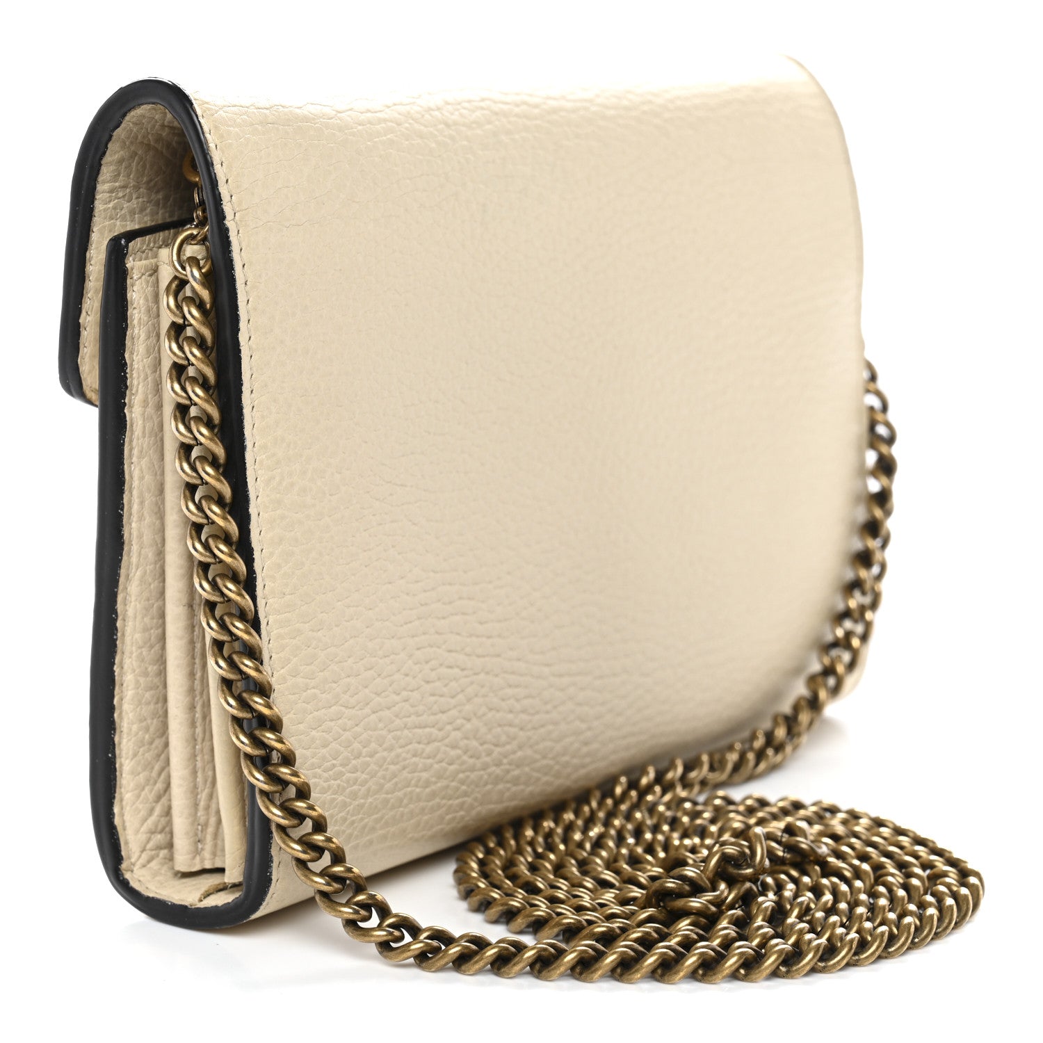Gucci Calfskin Garden Dionysus Chain Wallet Off White