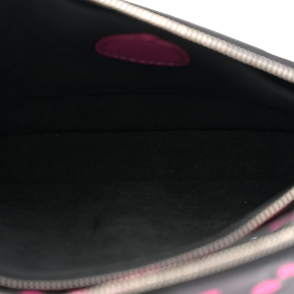 Louis Vuitton LV X YK Empreinte Multi Pochette Accessories Black Fuchsia