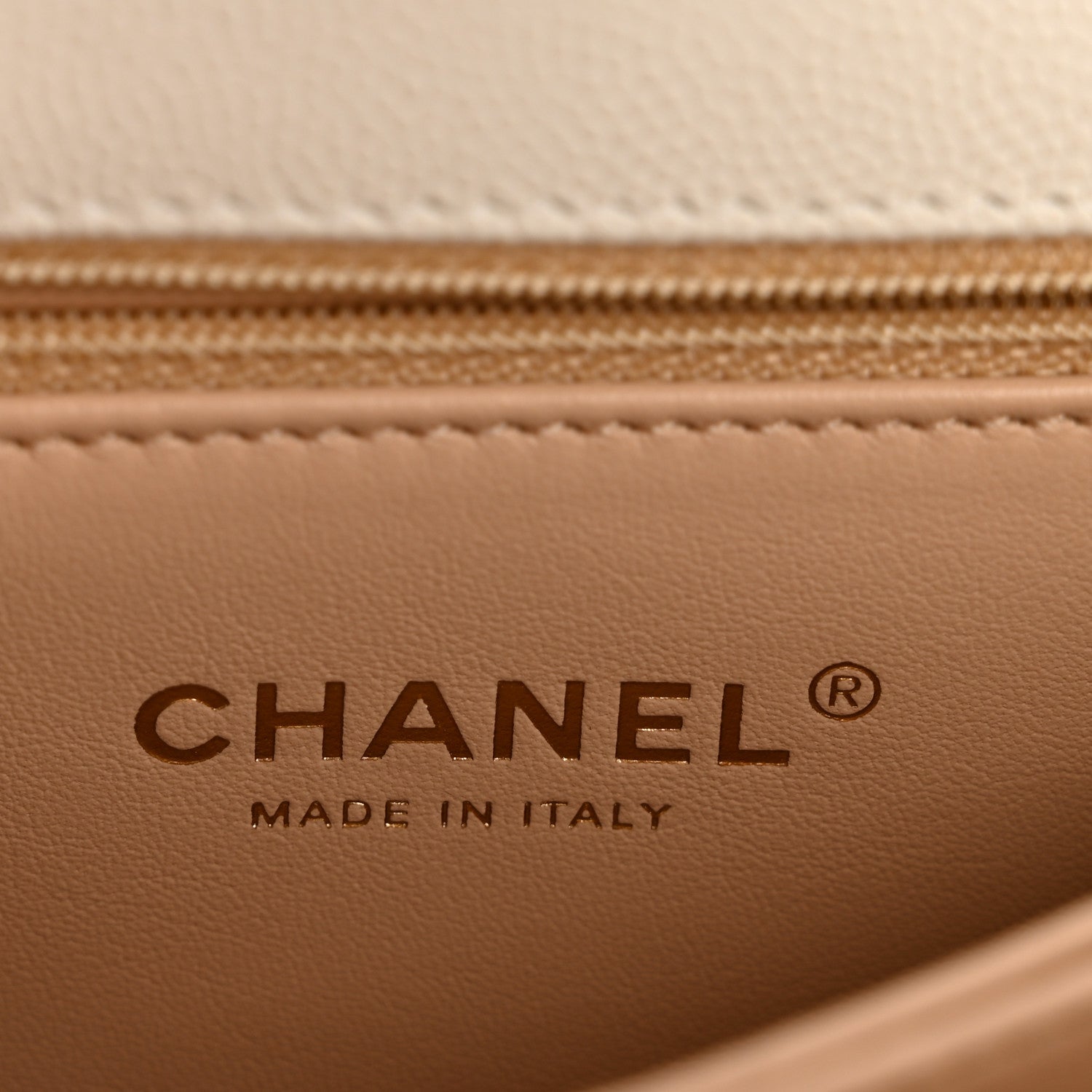 Chanel Caviar Quilted Mini Coco Handle Flap White