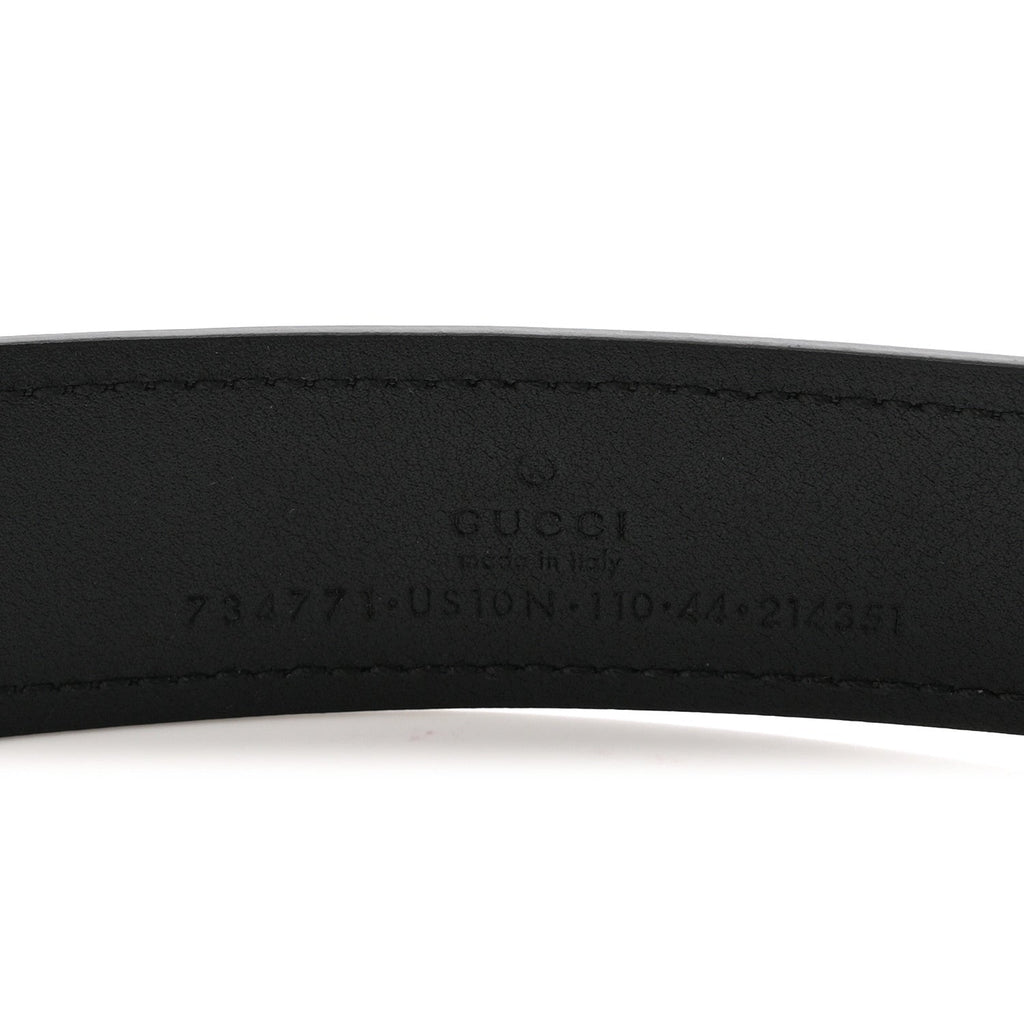 Gucci Lux Calfskin Blondie Interlocking G 30mm Belt 110 44 Black