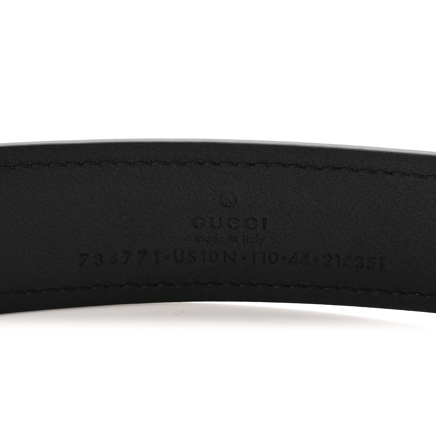 Gucci Lux Calfskin Blondie Interlocking G 30mm Belt 110 44 Black