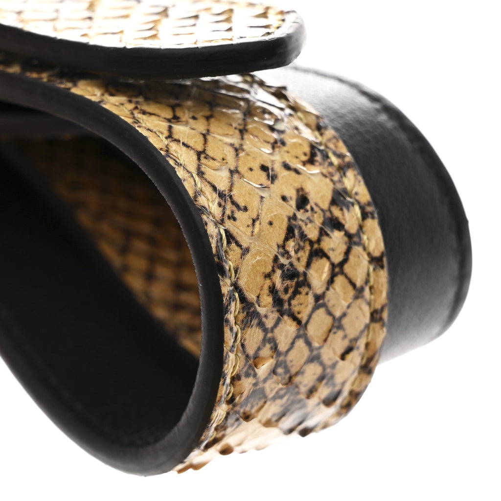 Gucci Roxy Snakeskin Blondie Chain Shoulder Flap Bag Roccia