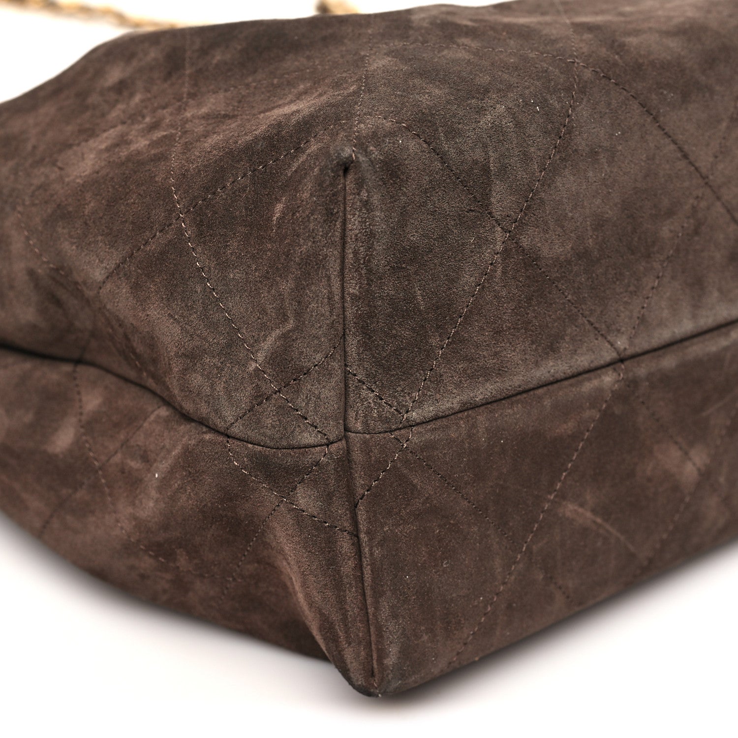 Chanel Suede Calfskin Lambskin Quilted Maxi Hobo Dark Brown