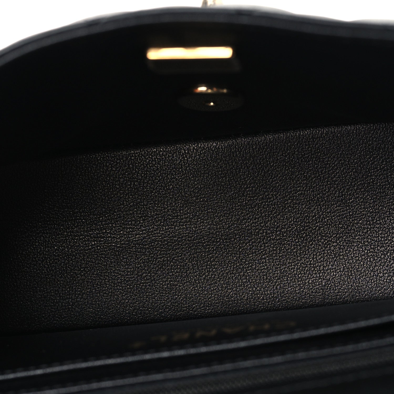 Chanel Lambskin Quilted Mini Rectangular Flap Black