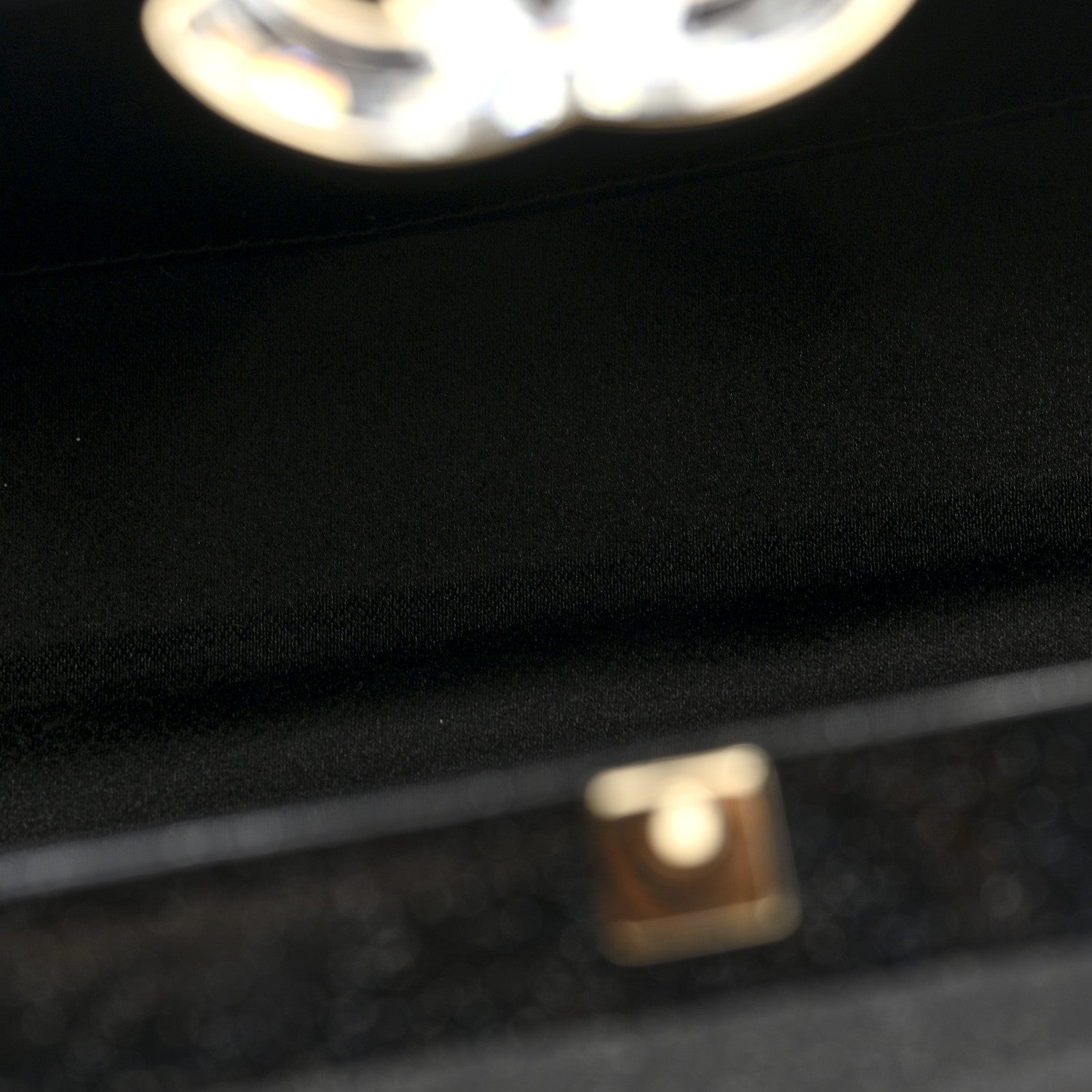 Chanel Glitter Vinyl Crystal Clutch Black