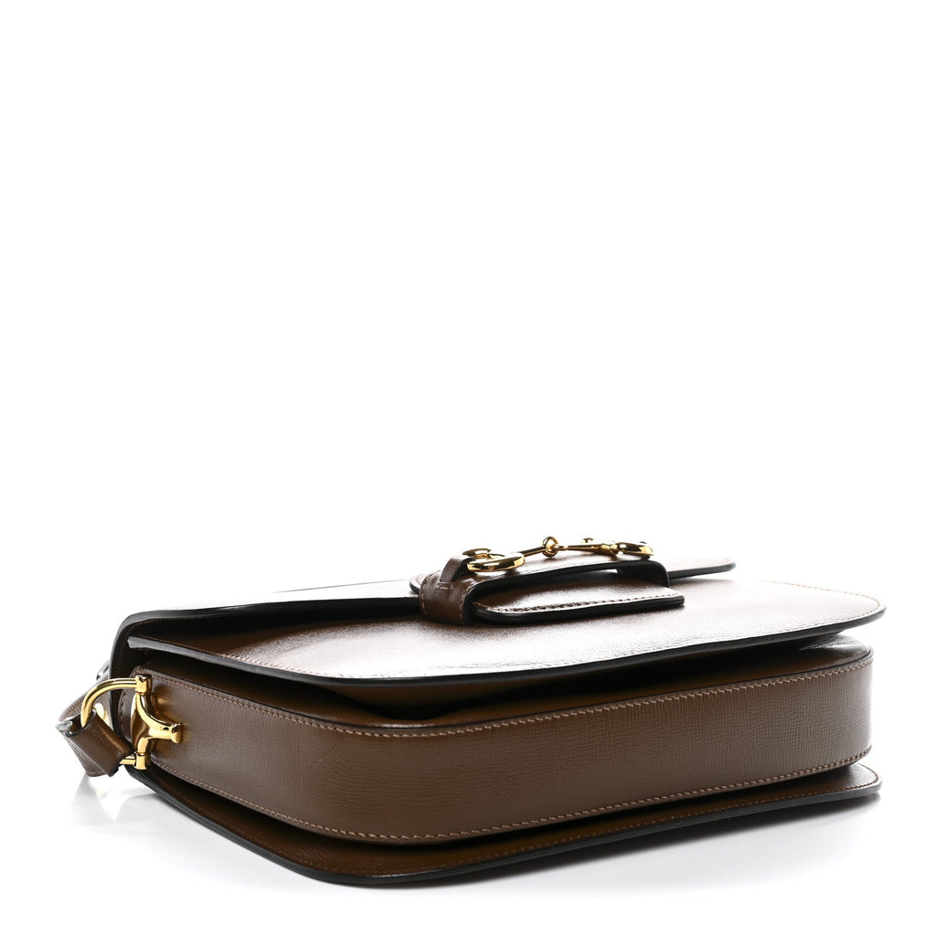 Gucci Azalea Calfskin Horsebit 1955 Shoulder Bag Brown Sugar