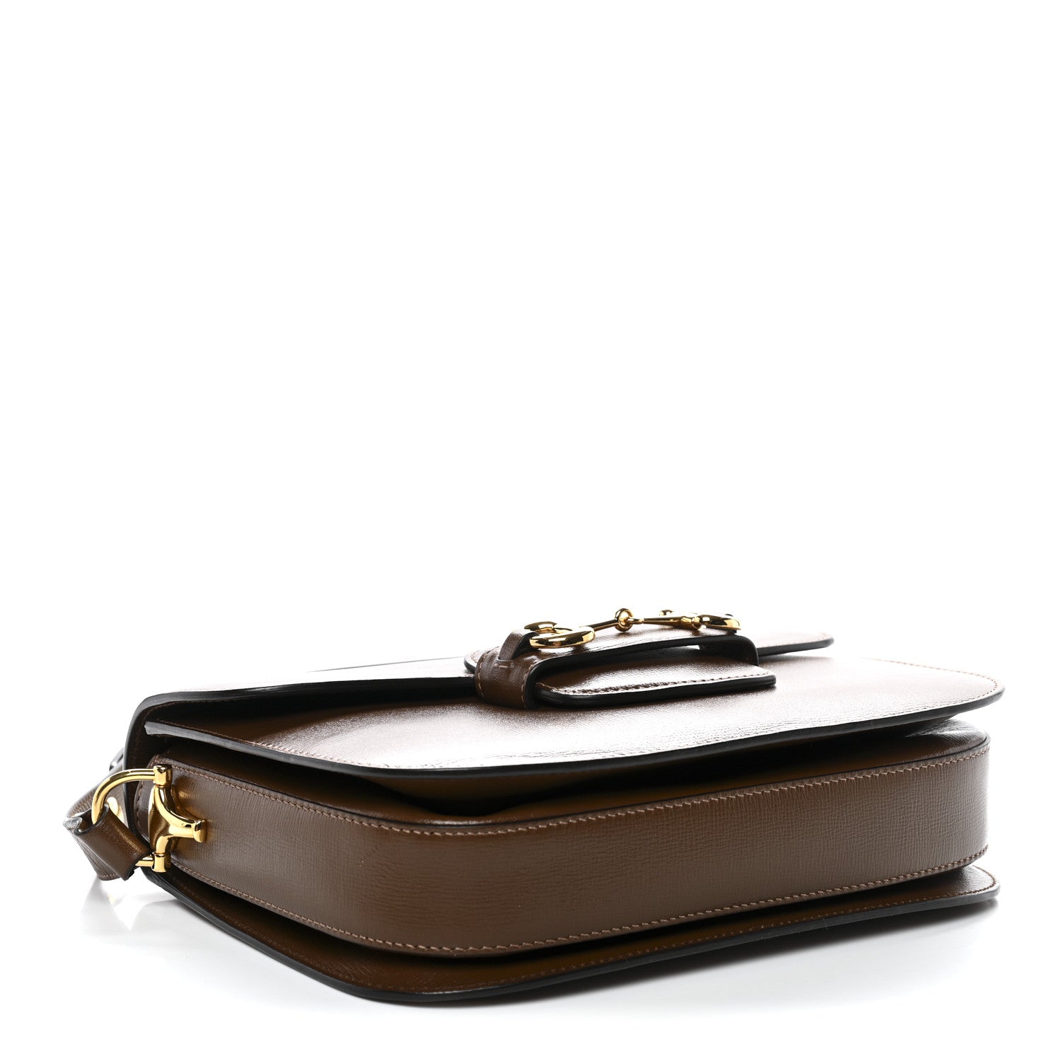 Gucci Azalea Calfskin Horsebit 1955 Shoulder Bag Brown Sugar