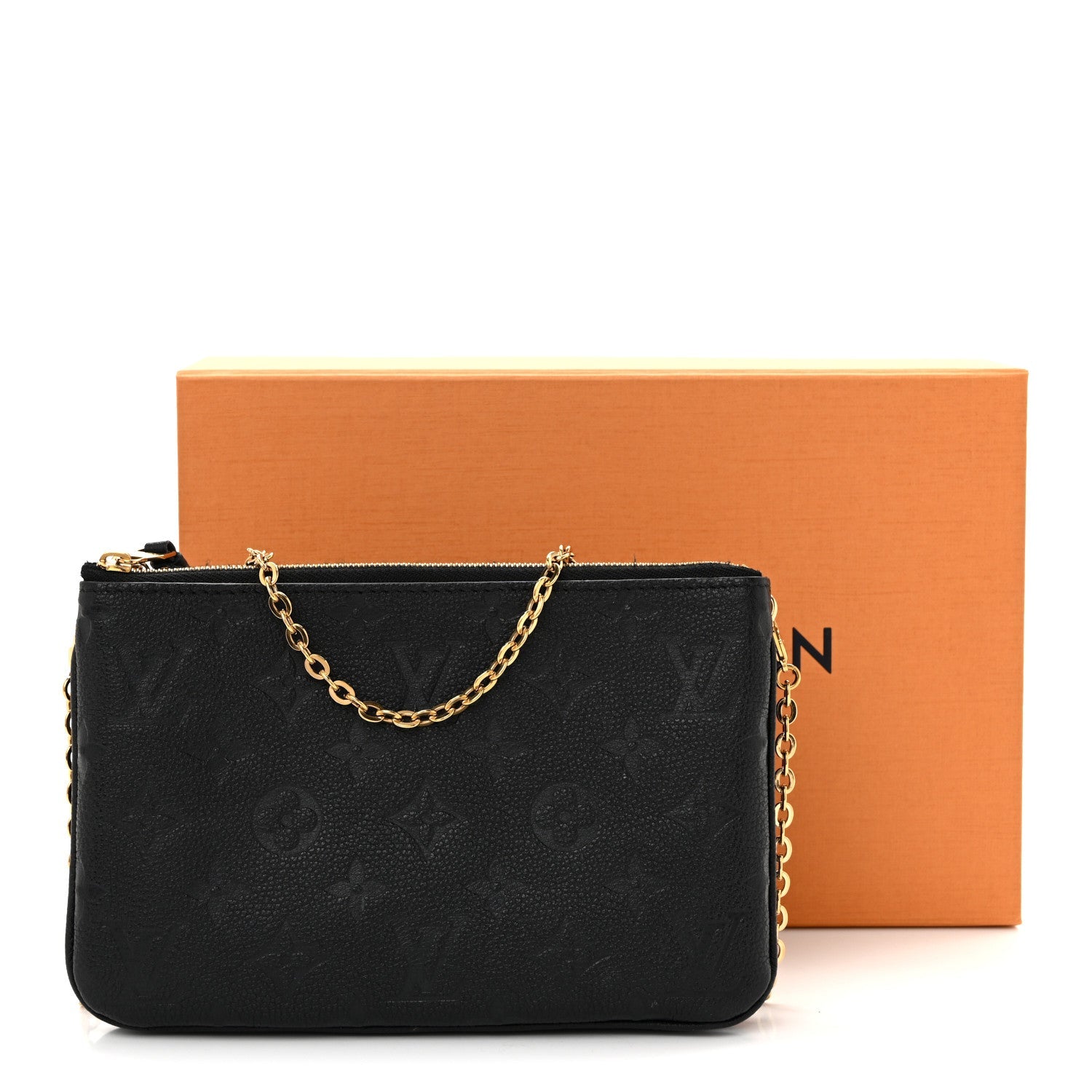 Louis Vuitton Empreinte Double Zip Pochette Black